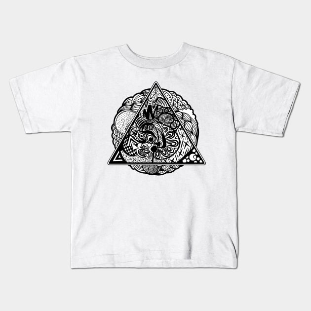 Triangular Doodle Kids T-Shirt by euglenii